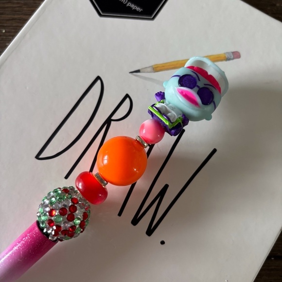 Disney Doorables: Nightmare Before Christmas Dr. Finkelstein handmade beaded pen - Picture 1 of 3